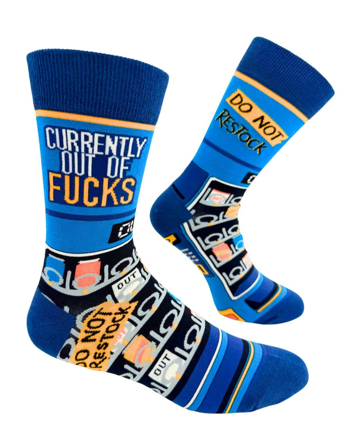 Fabdaz Fabdaz - Currently Out of Fucks Men's Novelty Crew Socks
