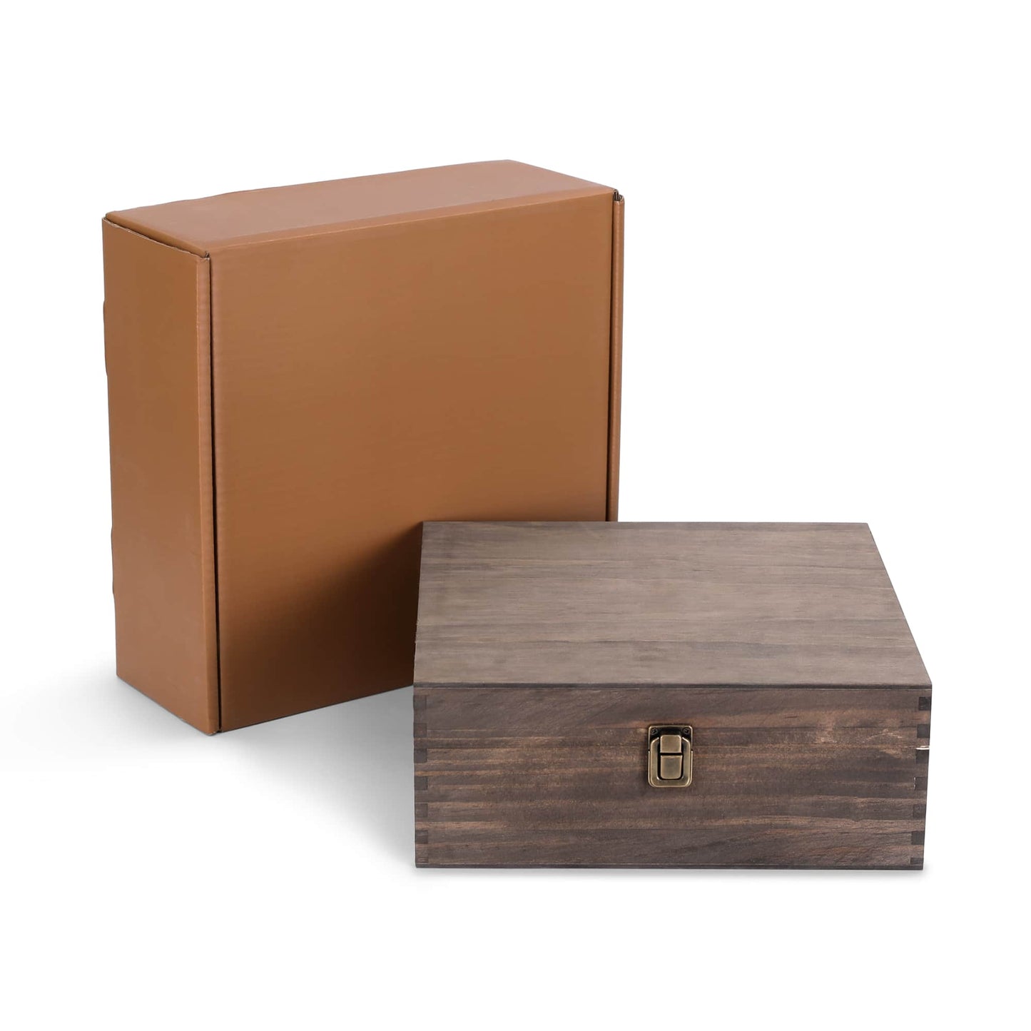 MakerFlo - Wood Memory Boxes, Large: Ebony (Black) / Singles