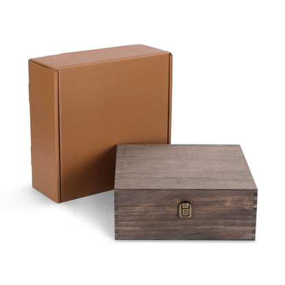 MakerFlo - Wood Memory Boxes, Large: Ebony (Black) / Singles