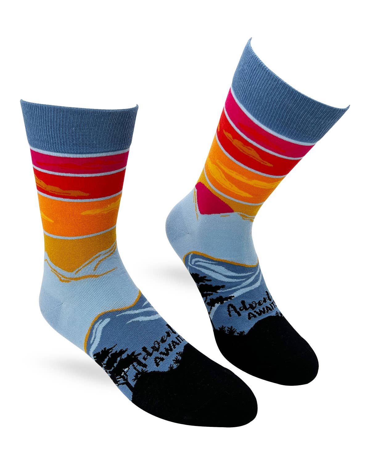 Fabdaz Fabdaz - Adventure Awaits Men's Novelty Crew Socks