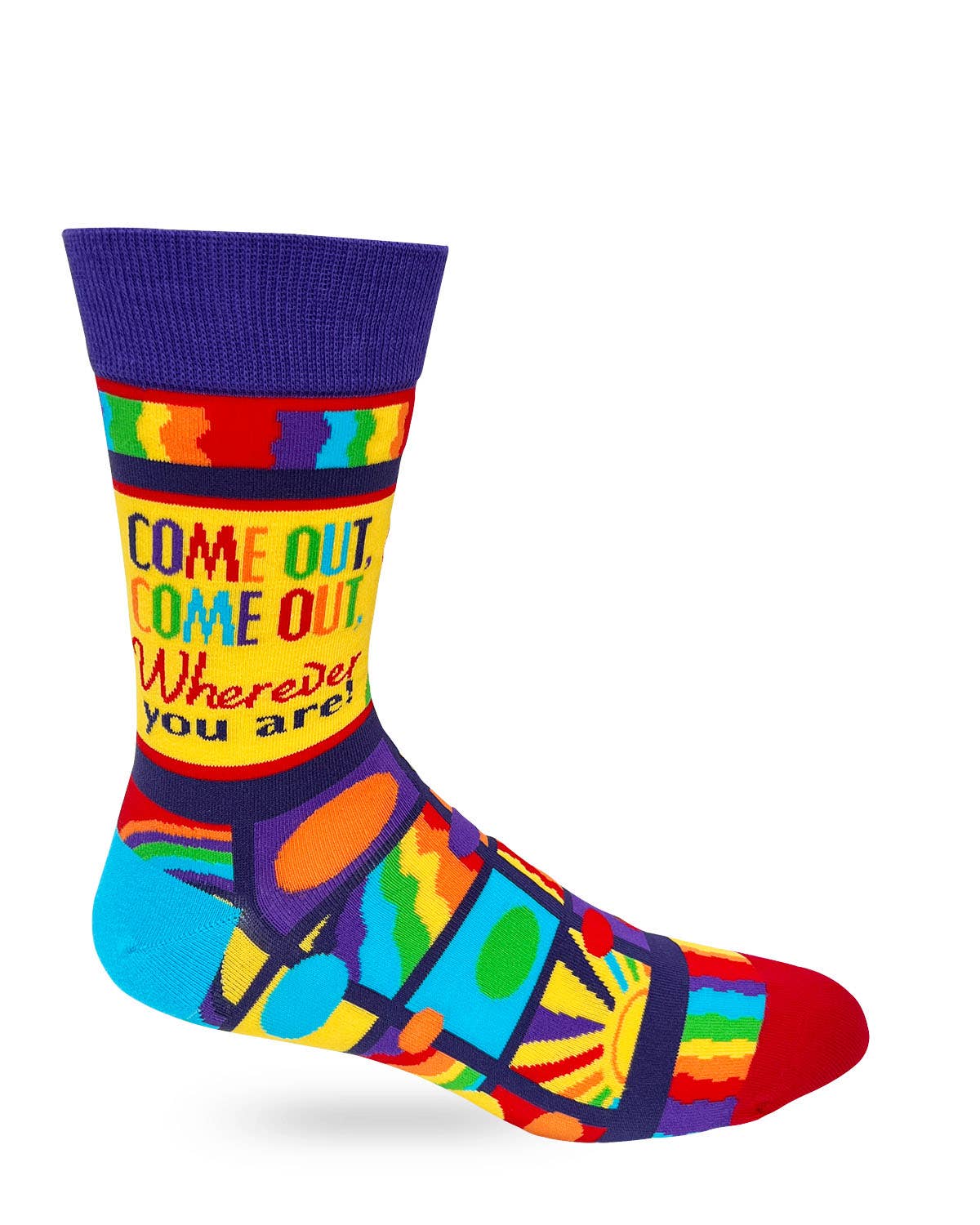 Fabdaz Fabdaz - Come Out, Come Out, Wherever You Are Men's Size Novelty Crew Socks
