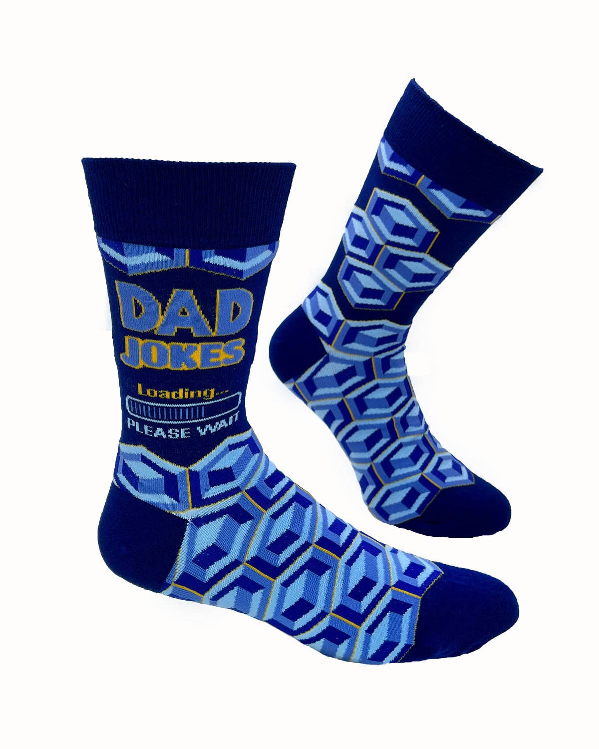 Fabdaz Fabdaz - Dad Jokes Loading... Please Wait Men's Novelty Crew Socks