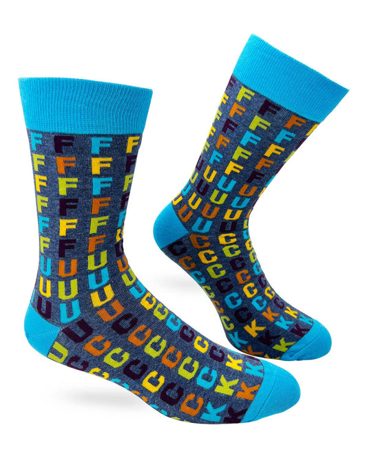 Fabdaz Fabdaz - FFFFFFUUUUCCCCCKKK Men's Novelty Crew Socks