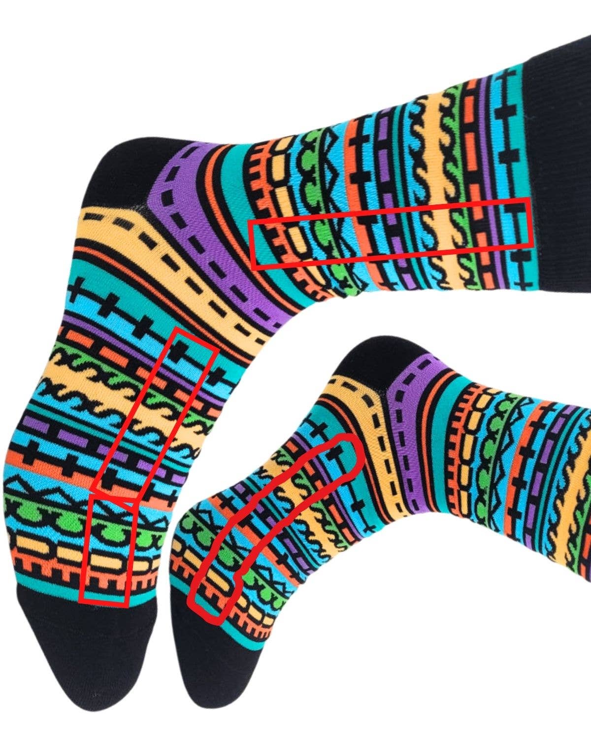 Fabdaz Fabdaz - Fuck This Shit - Sideways Secret Message - Men's Socks