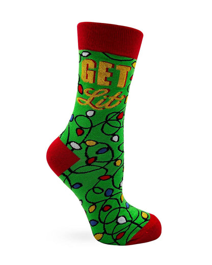 Fabdaz Fabdaz - Get Lit Women's Novelty Crew Socks