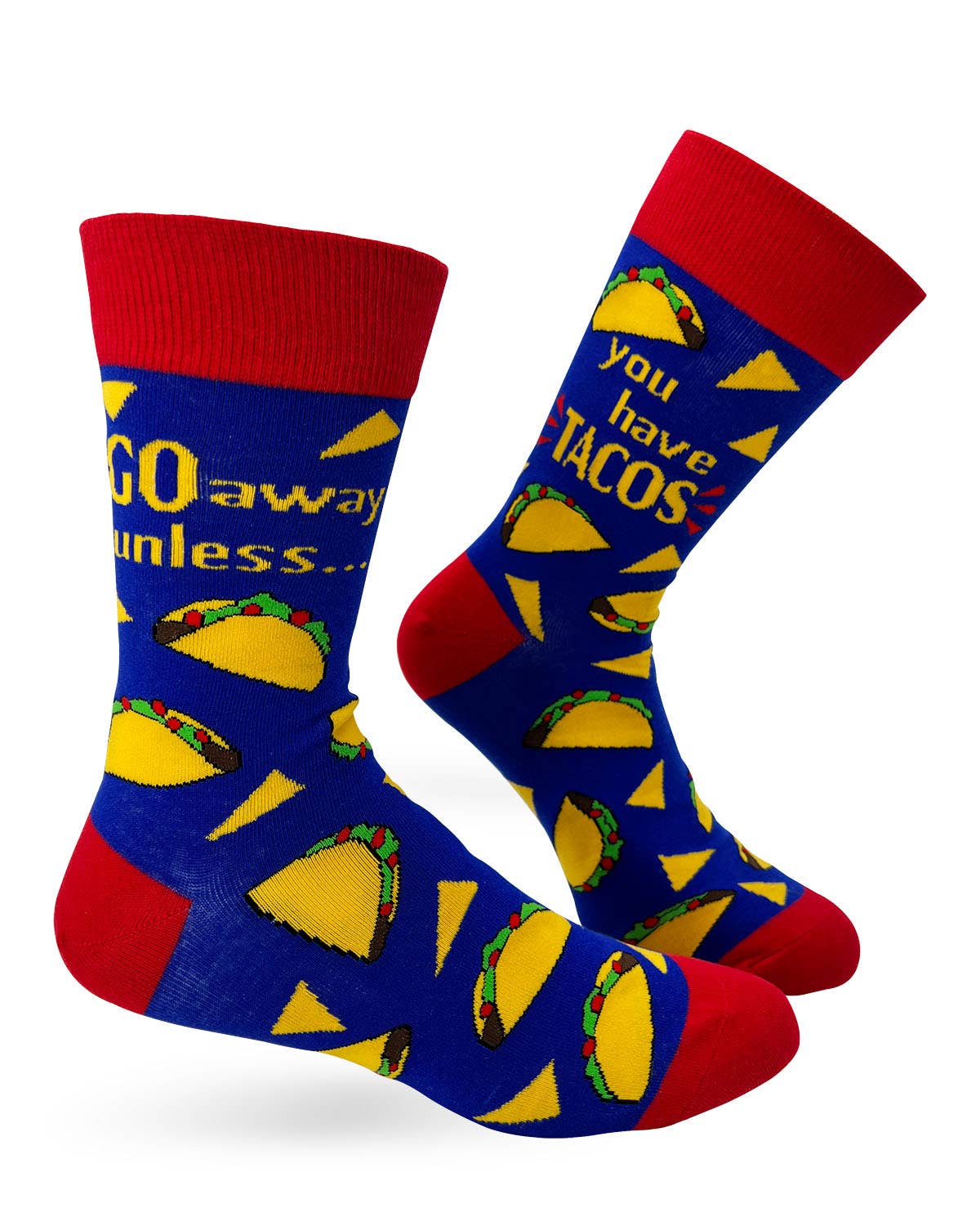 Fabdaz Fabdaz - Go Away Unless You Have Tacos Men's Novelty Crew Socks