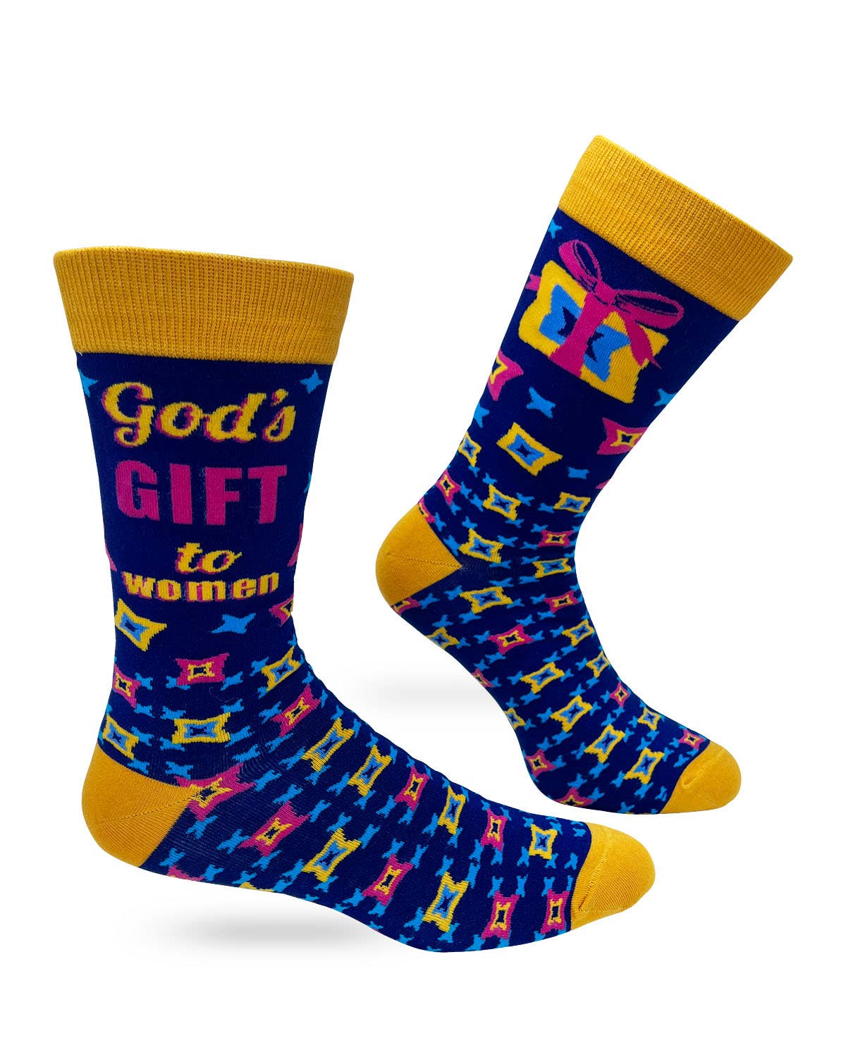 Fabdaz Fabdaz - God’s Gift to Women Men's Novelty Crew Socks