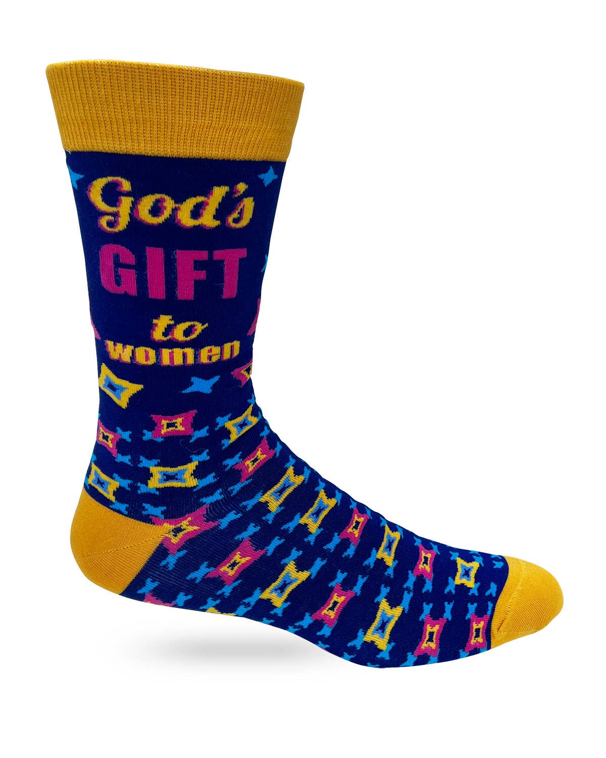 Fabdaz Fabdaz - God’s Gift to Women Men's Novelty Crew Socks