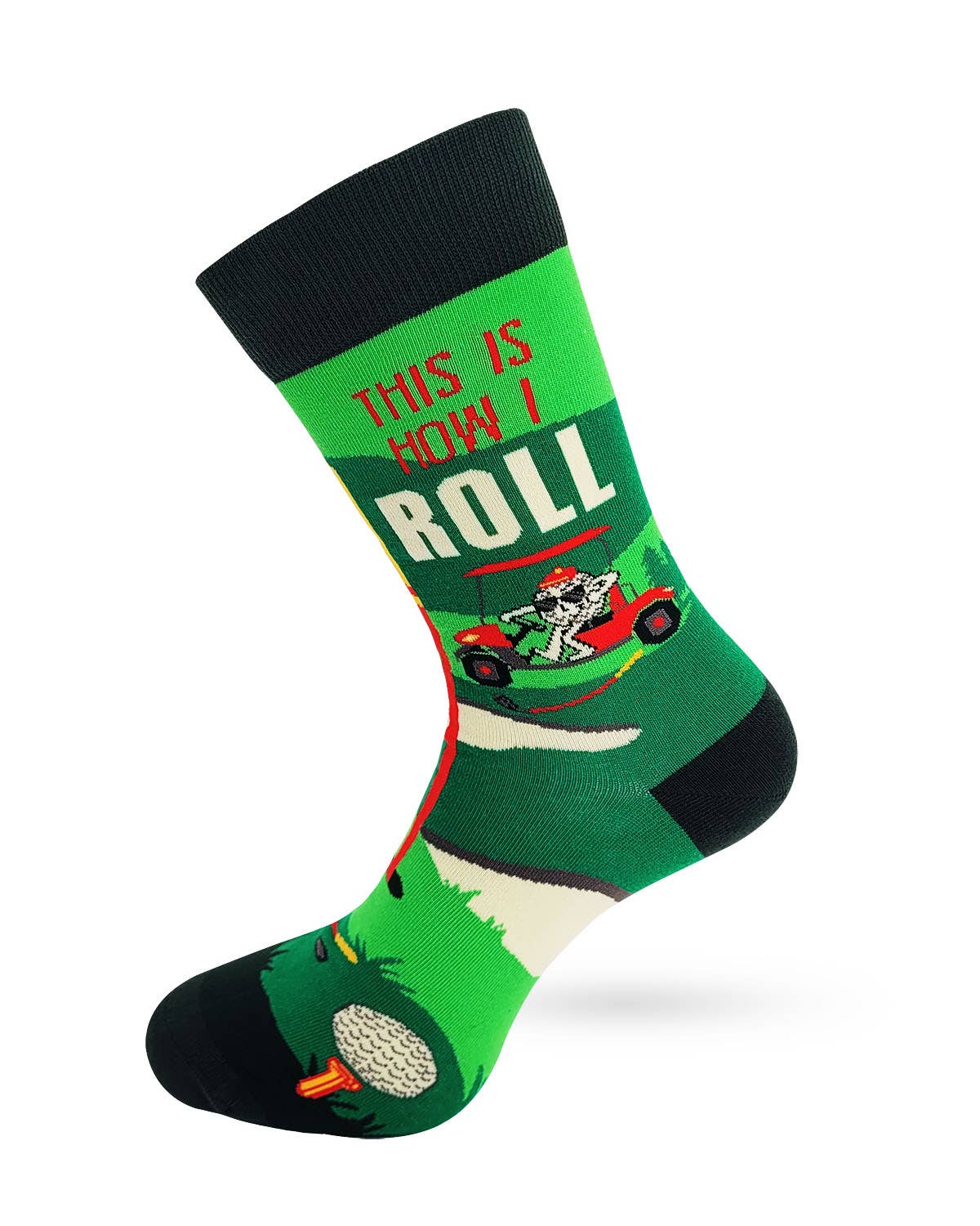Fabdaz Fabdaz - Golf Theme "This Is How I Roll" Men's Novelty Crew Socks