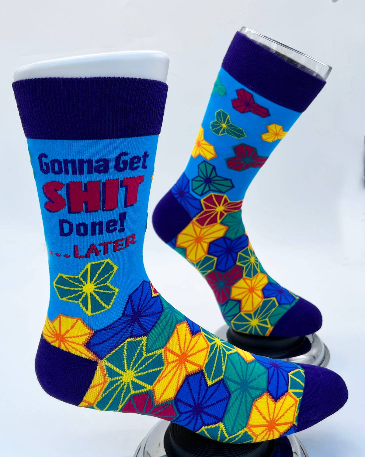 Fabdaz Fabdaz - Gonna Get Shit Done!.. Later Men's Novelty Crew Socks