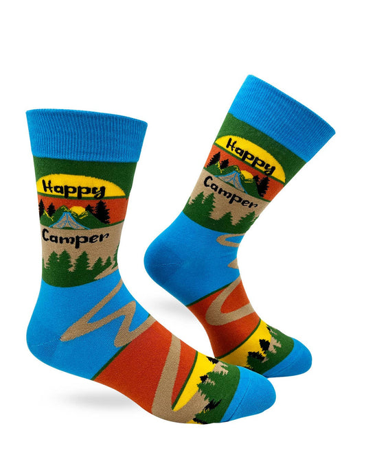 Fabdaz Fabdaz - Happy Camper Men's Novelty Crew Socks