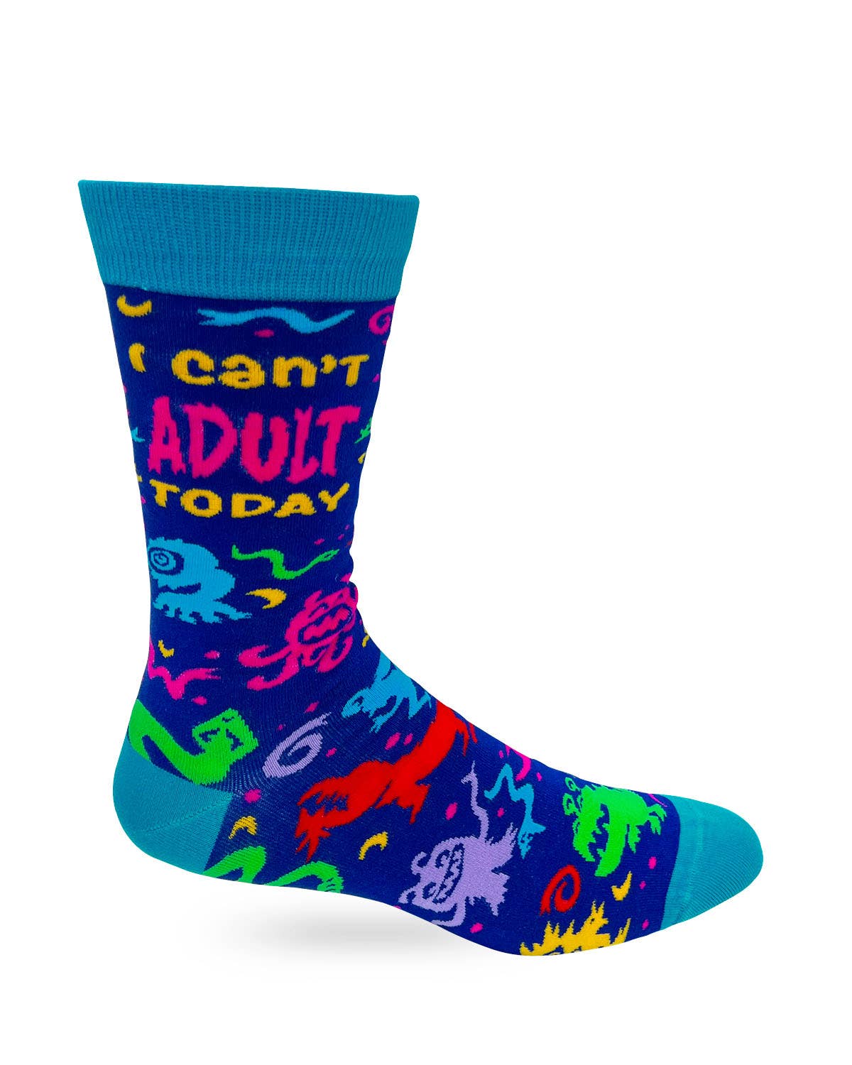 Fabdaz Fabdaz - I Can’t Adult Today Men's Novelty Crew Socks