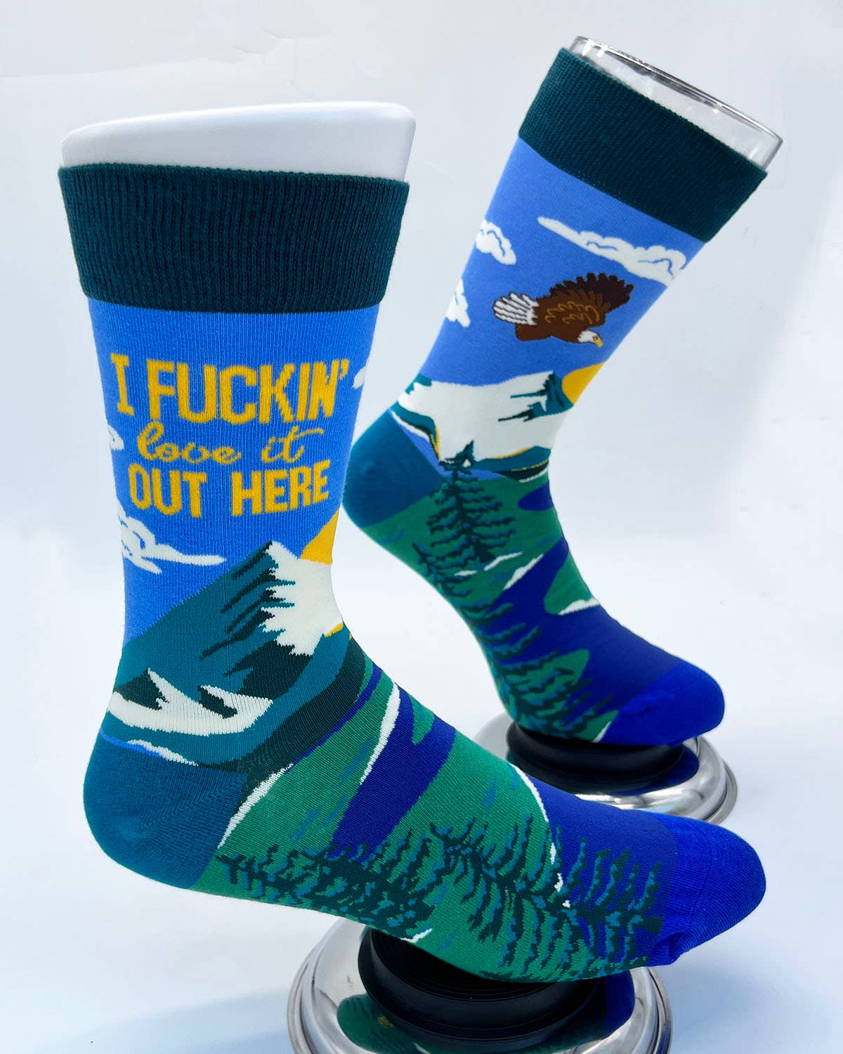 Fabdaz Fabdaz - I Fuckin' Love it Out Here Men's Novelty Crew Socks