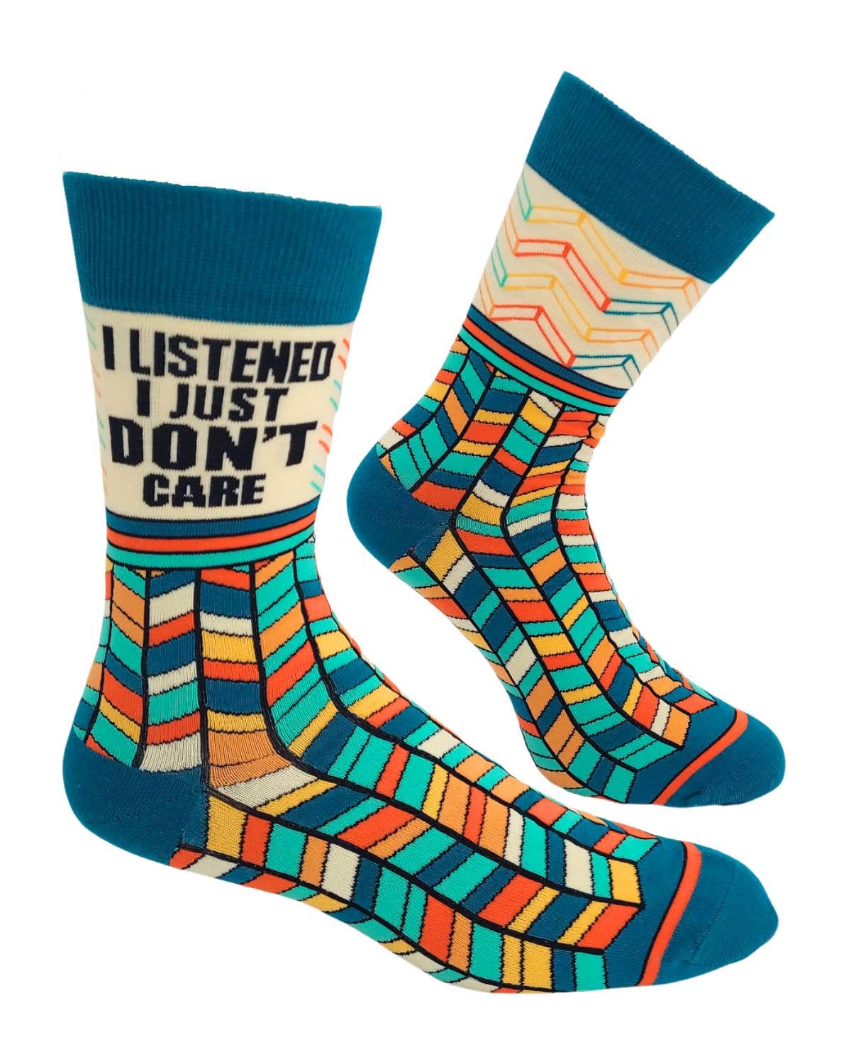 Fabdaz Fabdaz - I Listened I Just Don't Care Men's Novelty Crew Socks - Wholesale