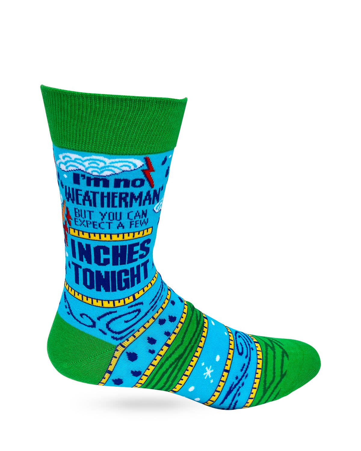 Fabdaz Fabdaz - I'm No Weatherman But You Can Expect A Few Inches Tonight Men's Novelty Crew Socks