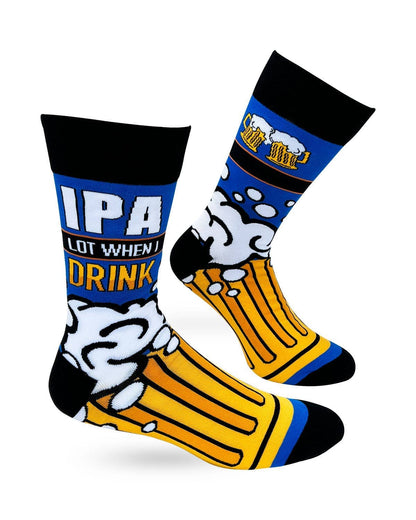 Fabdaz Fabdaz - IPA Lot When I Drink Men's Novelty Crew Socks