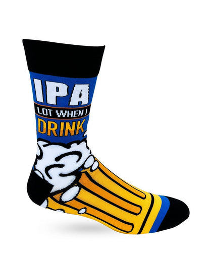 Fabdaz Fabdaz - IPA Lot When I Drink Men's Novelty Crew Socks