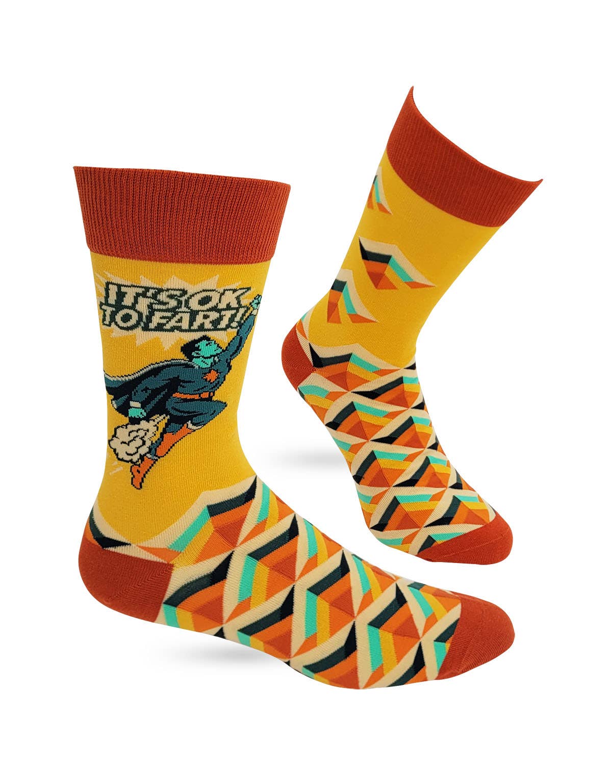 Fabdaz Fabdaz - It's OK to Fart Men's Novelty Crew Socks