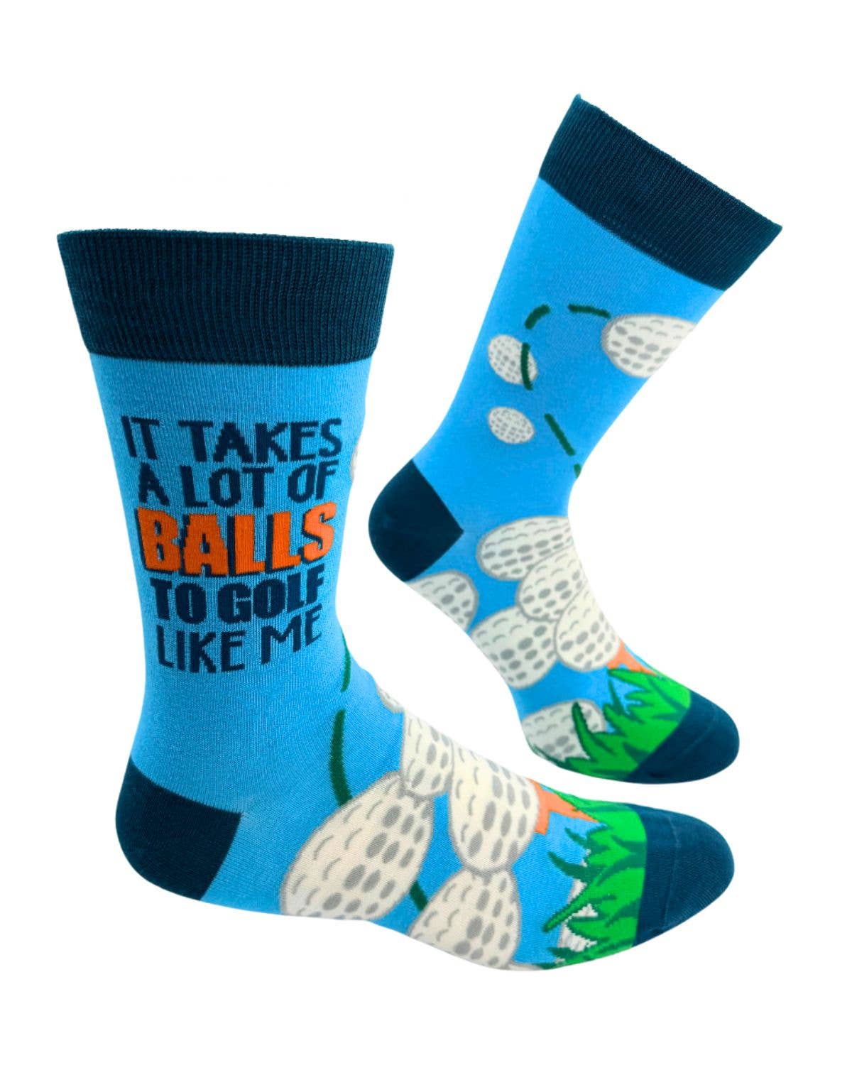 Fabdaz Fabdaz - It Takes a Lot of Balls to Golf Like Me Men's Novelty Socks