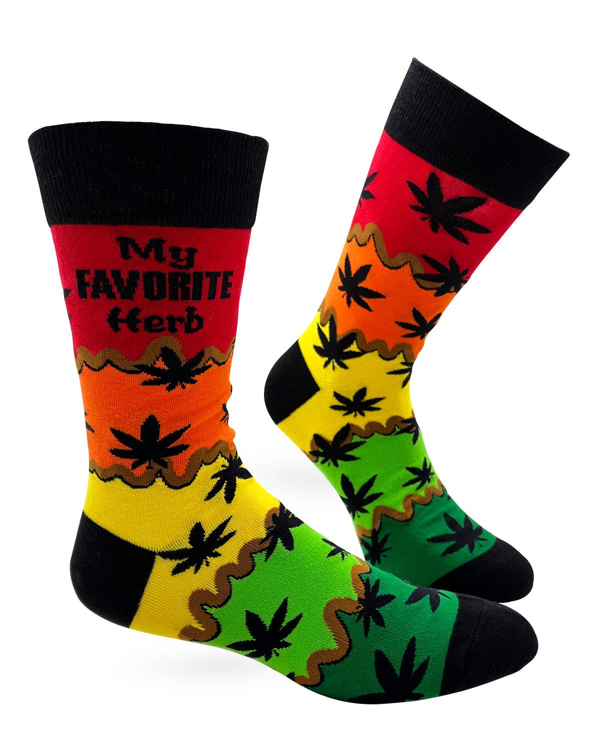 Fabdaz Fabdaz - My Favorite Herb Men's Novelty Crew Socks