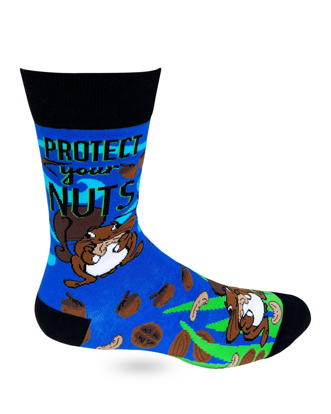 Fabdaz Fabdaz - Protect Your Nuts Men's Novelty Crew Socks