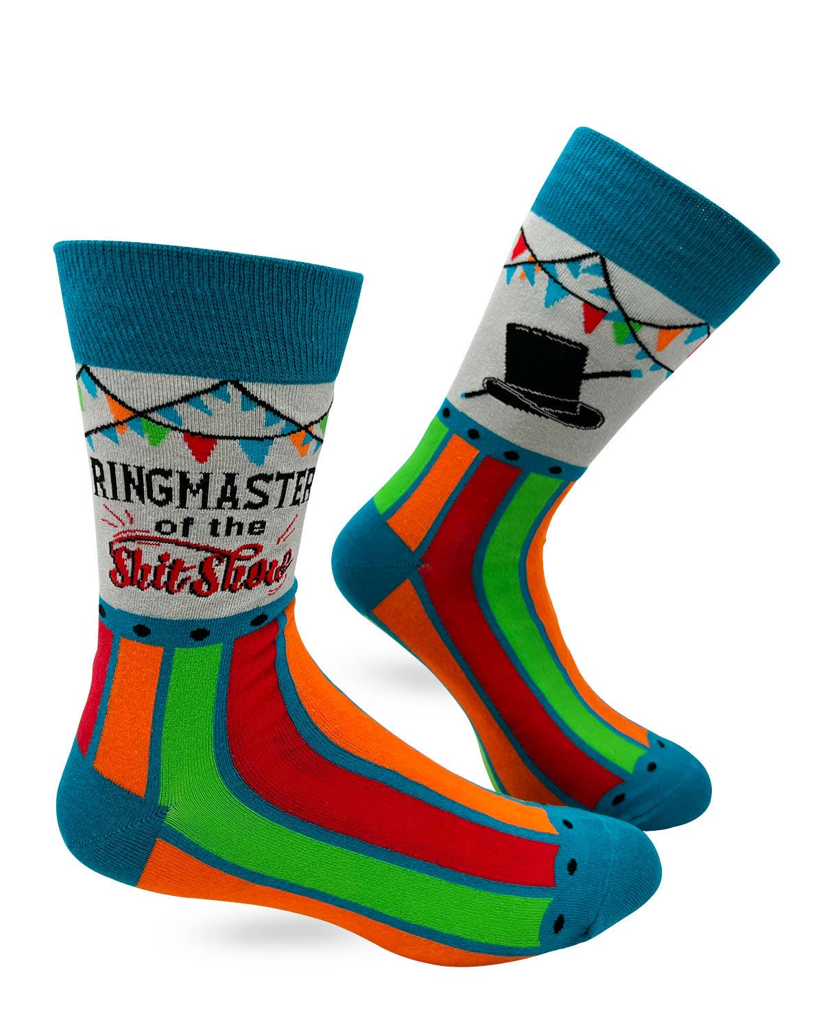 Fabdaz Fabdaz - Ringmaster Of The Shit Show Men's Novelty Crew Socks