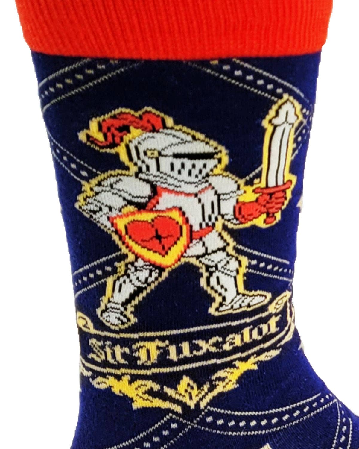 Fabdaz Fabdaz - Sir Fuxalot Knight Themed Men's Novelty Crew Socks