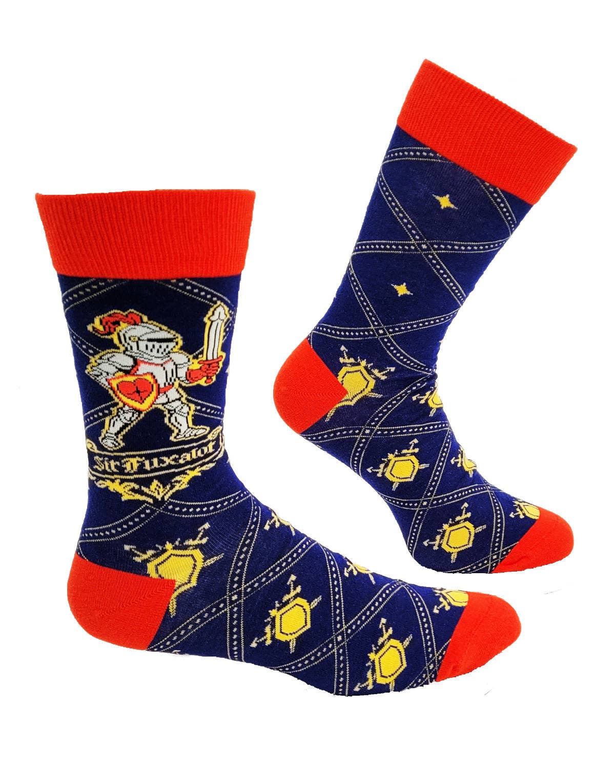 Fabdaz Fabdaz - Sir Fuxalot Knight Themed Men's Novelty Crew Socks