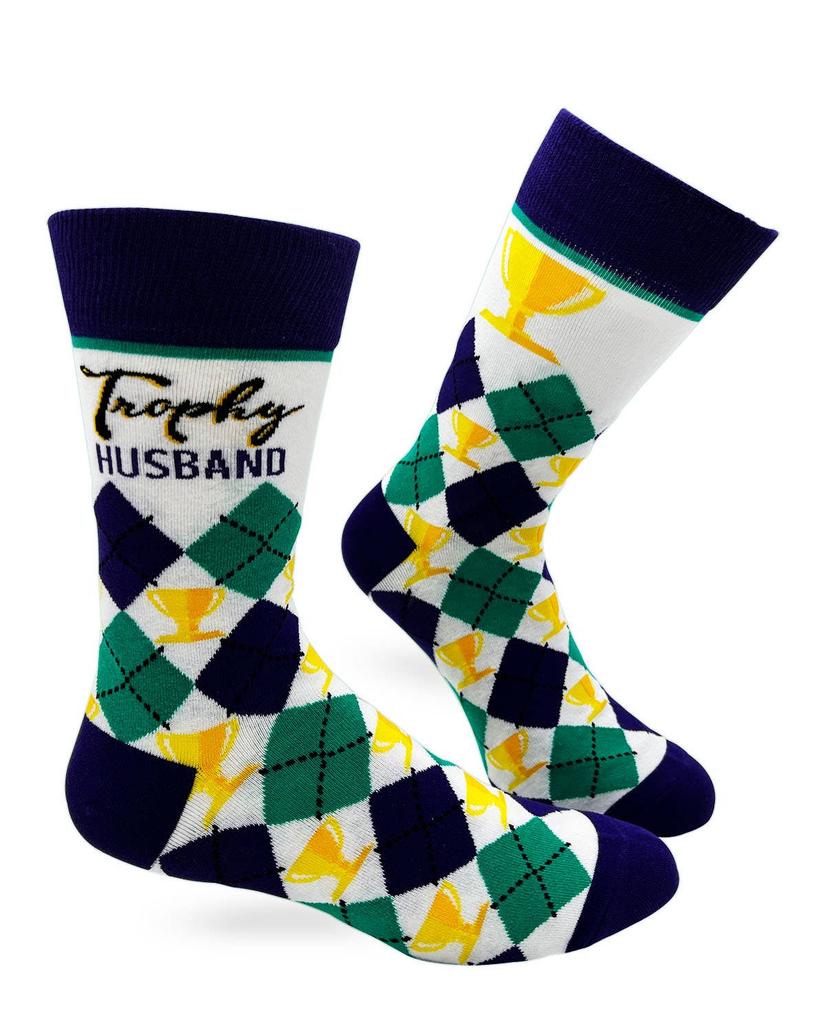 Fabdaz Fabdaz - Trophy Husband Men's Novelty Crew Socks