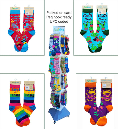 Fabdaz Fabdaz - Workin' Harder Than an Ugly Stripper Women's Crew Socks