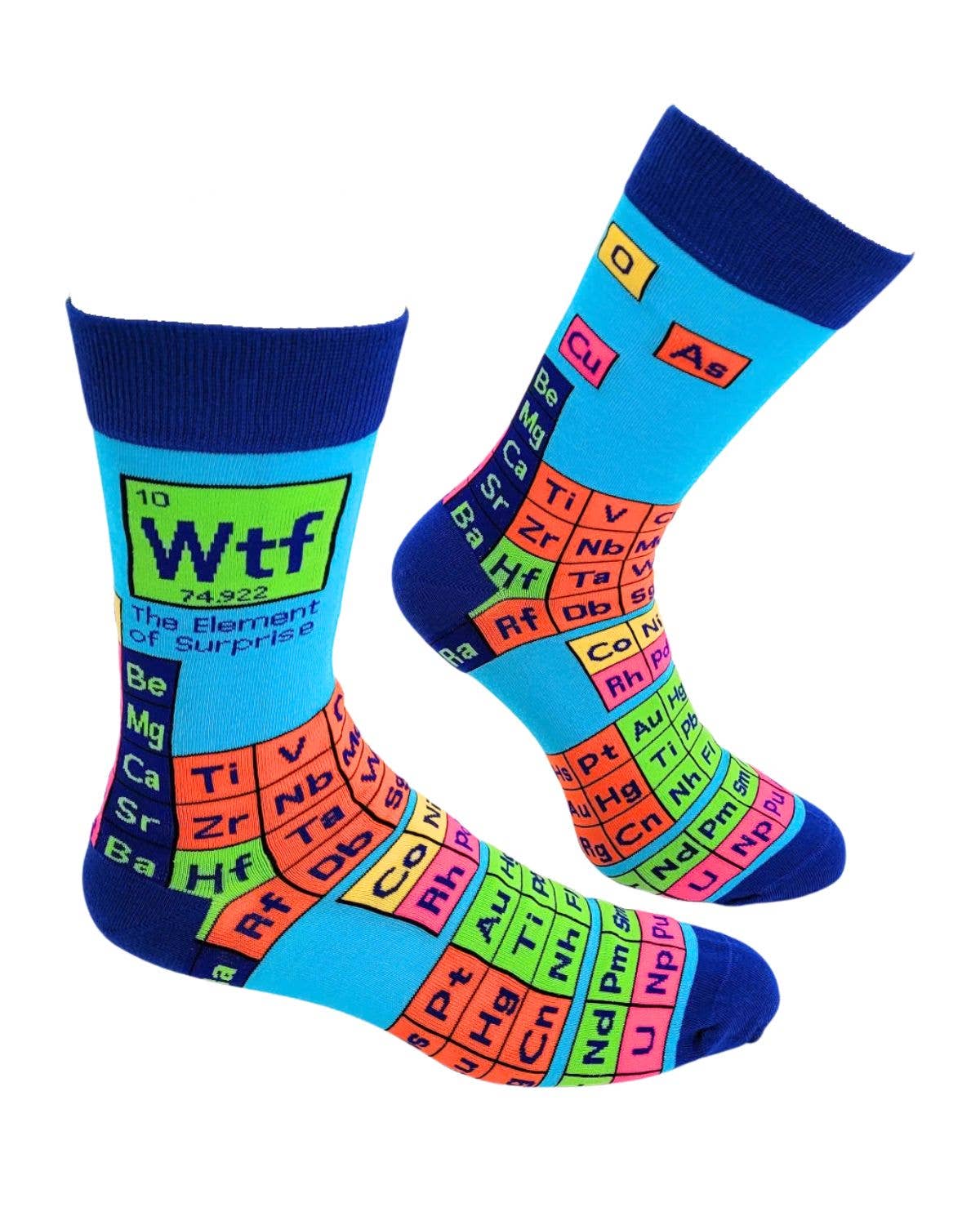 Fabdaz Fabdaz - WTF The Element of Surprise Men's Novelty Crew Socks