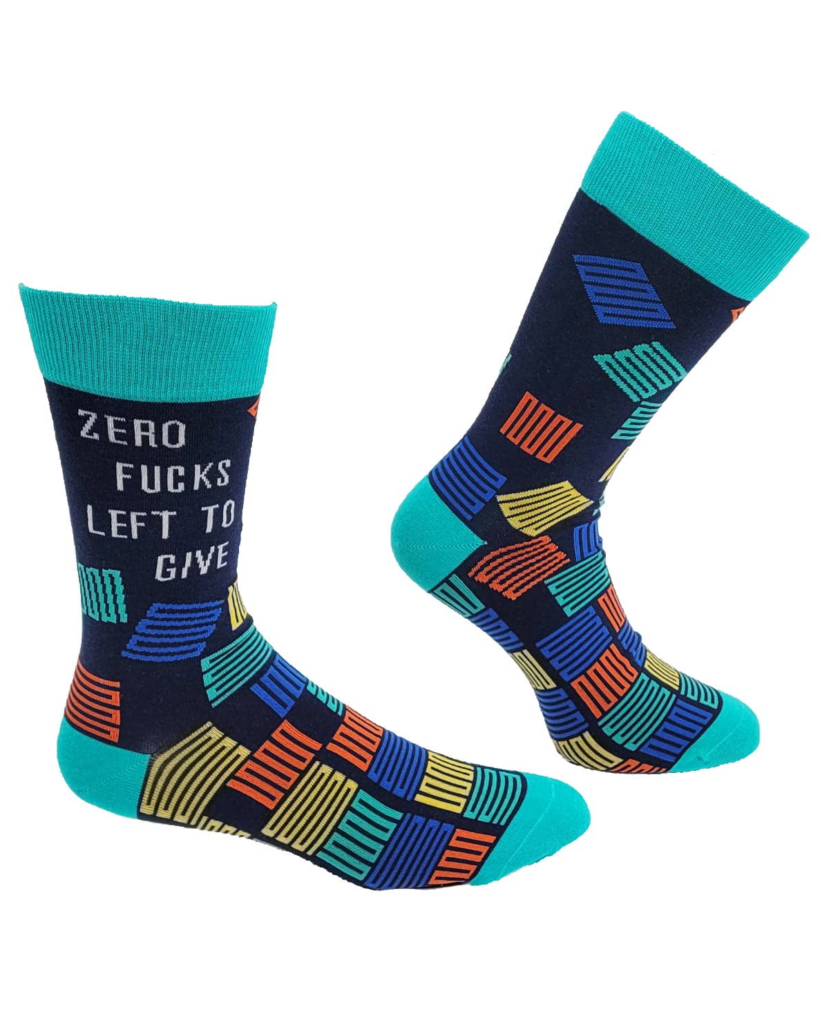 Fabdaz Fabdaz - Zero F*cks Left to Give Men's Novelty Crew Socks