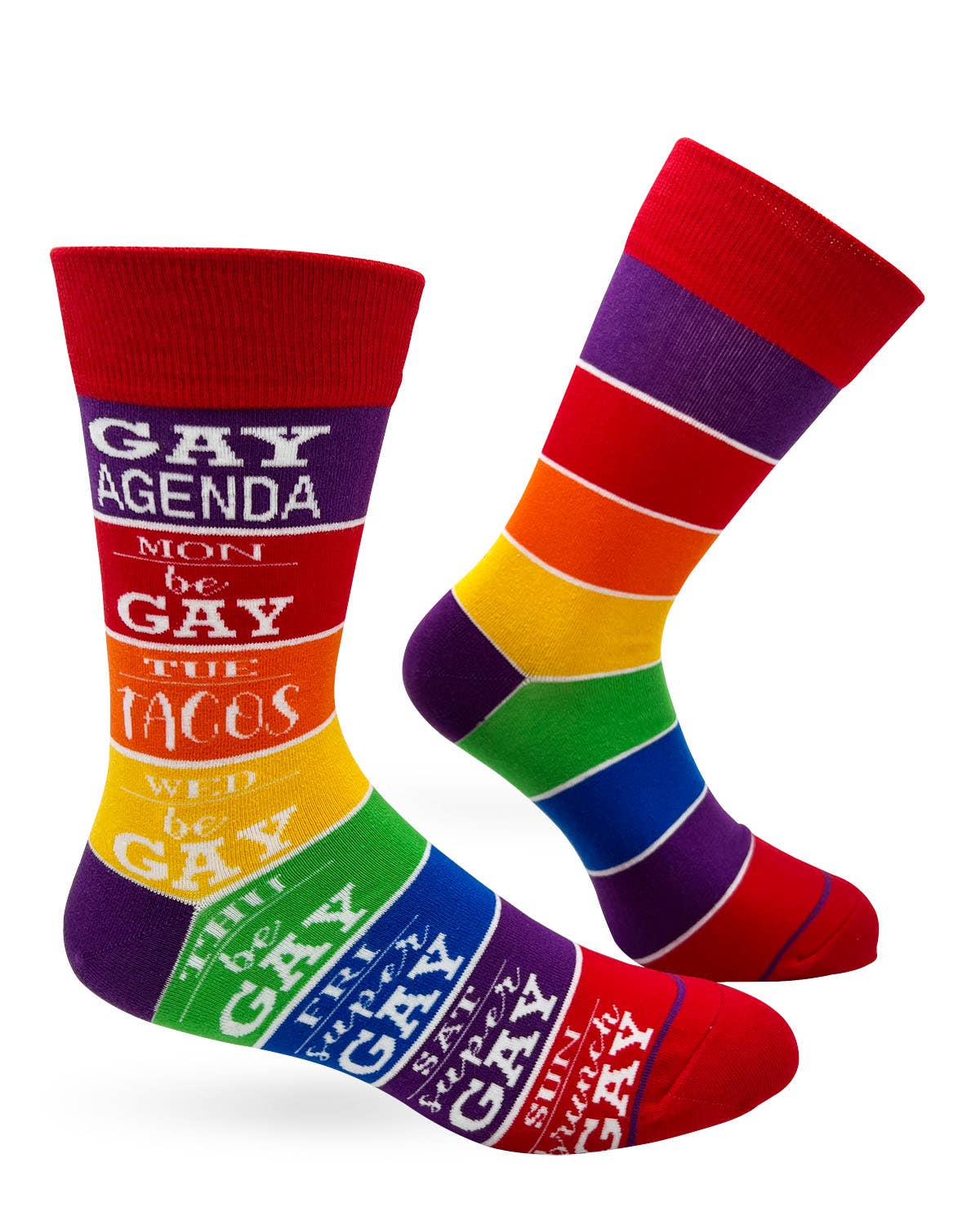 Fabdaz Gay Agenda Men's Novelty Crew Socks