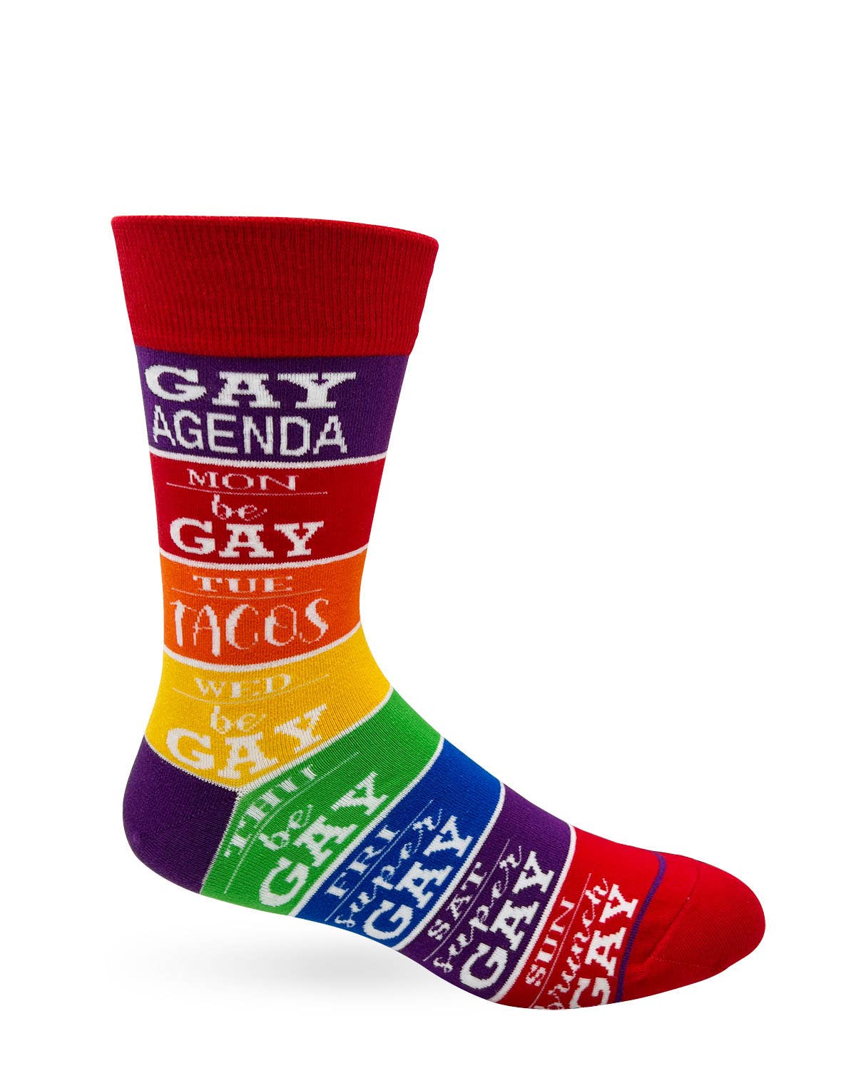 Fabdaz Gay Agenda Men's Novelty Crew Socks