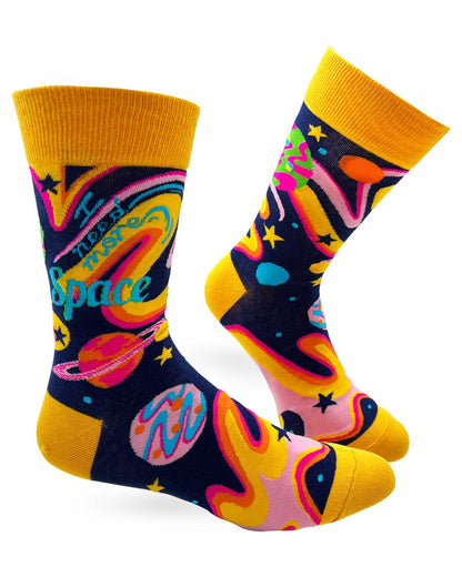 Fabdaz I Need More Space Men's Novelty Crew Socks