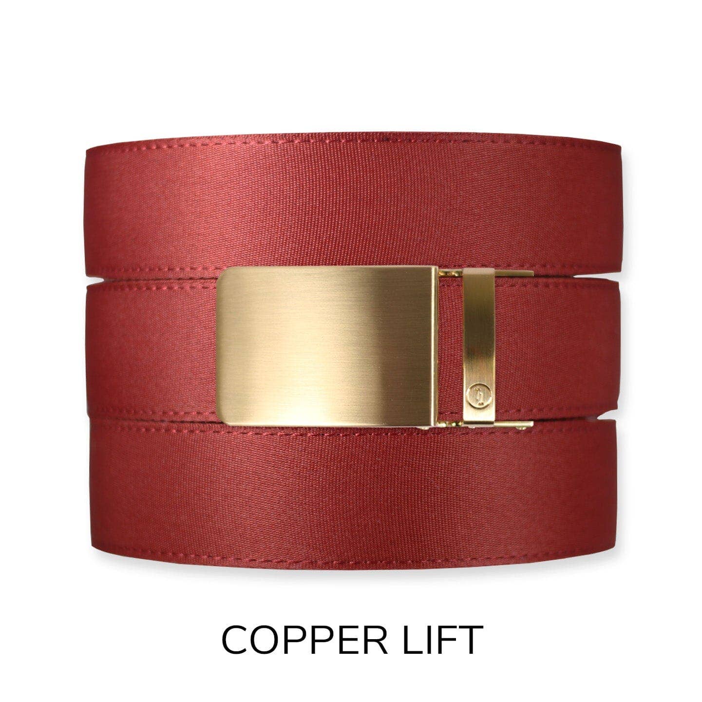 Tough Apparel - Brick Red Canvas+ Ratchet Belt & Buckle Set: American Flag - Gun Metal