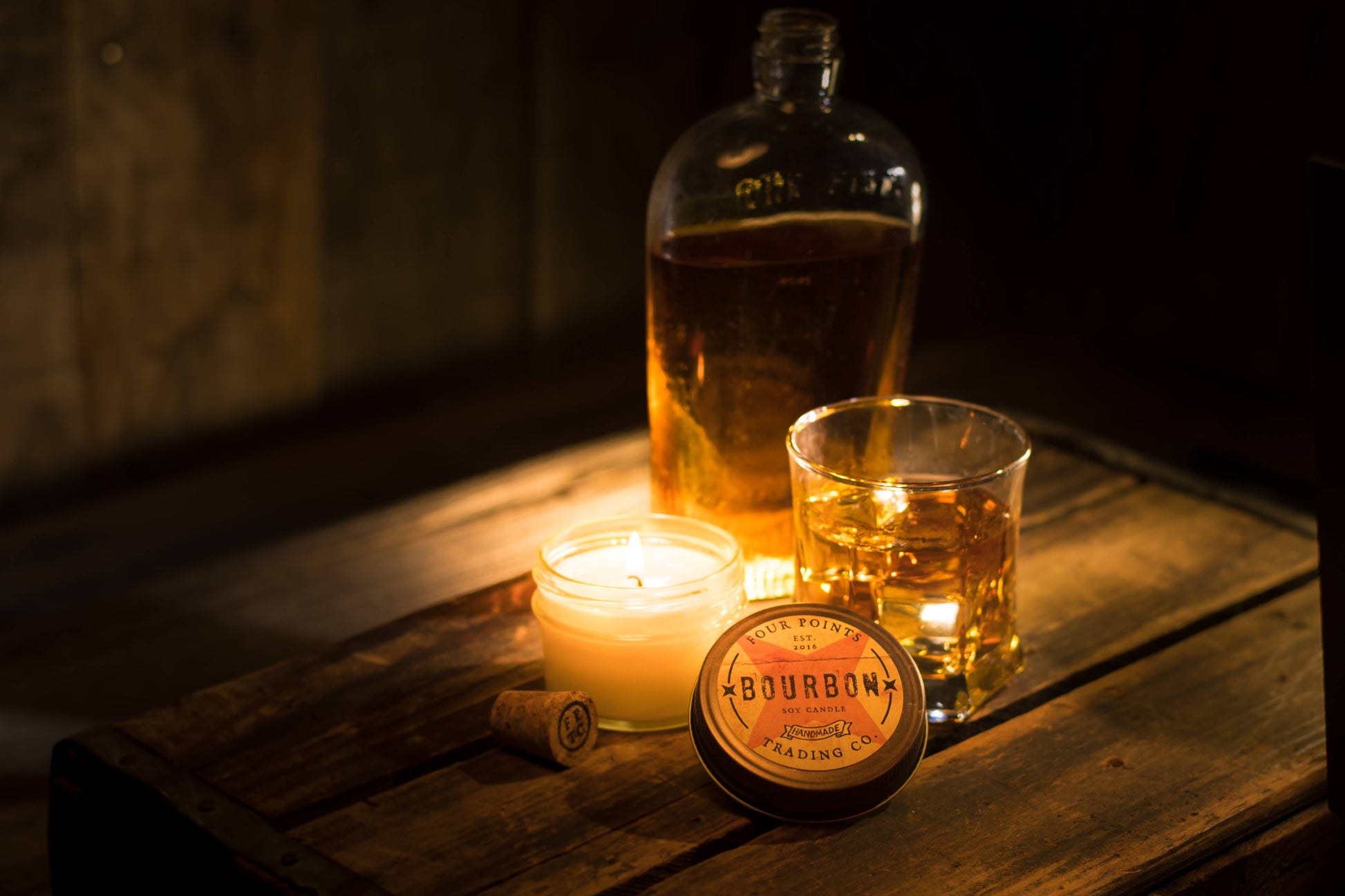Four Points Trading Co Four Points Trading Co - Bourbon 4 oz Soy Candle