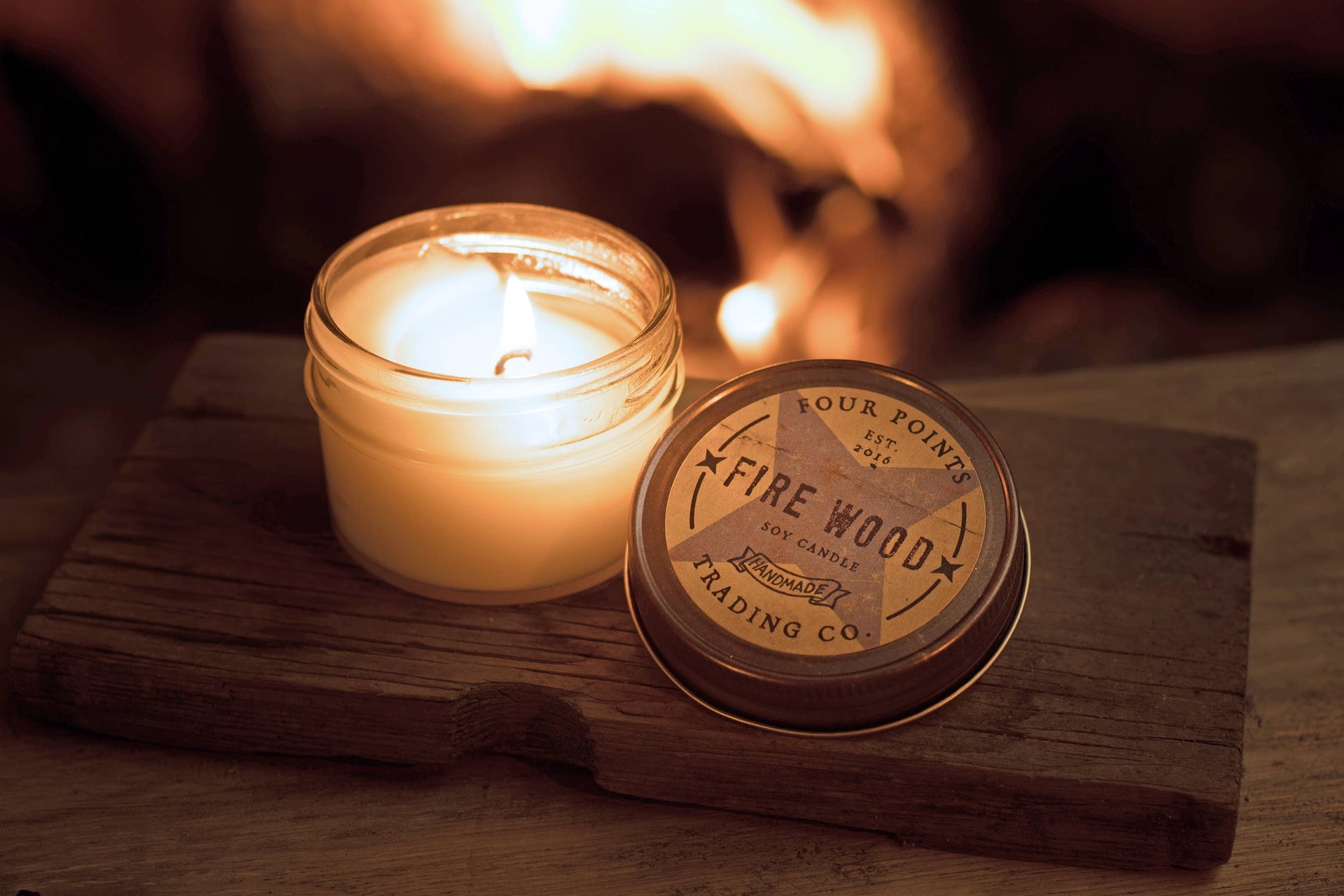 Four Points Trading Co Four Points Trading Co - Firewood 4 oz Soy Candle