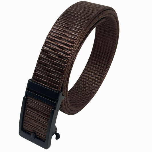 Funky Junque Funky Junque - Nylon Ratchet Belt - Brown: X-Large (Pant Size 42"-45")