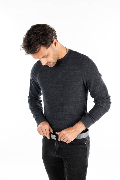 Funky Junque Funky Junque - Nylon Ratchet Belt - Grey: Large (Pant Size 38"-41")