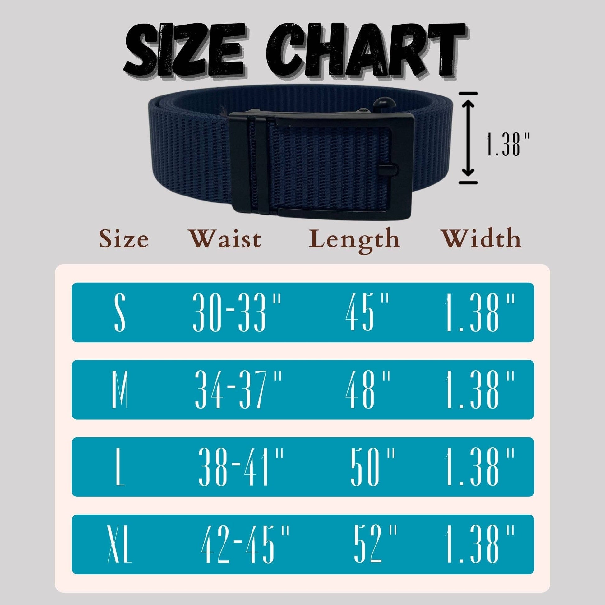 Funky Junque Funky Junque - Nylon Ratchet Belt - Navy: Medium (Pant Size 33"-37")
