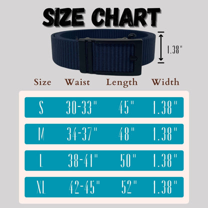 Funky Junque Funky Junque - Nylon Ratchet Belt - Navy: Medium (Pant Size 33"-37")