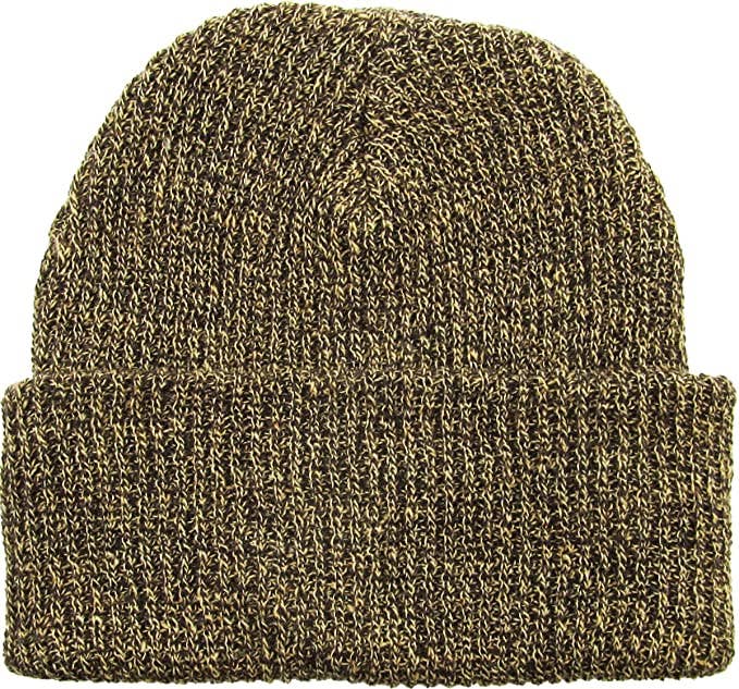 Funky Junque Mens Slouchy Beanie (2 Tone Dark Khaki)