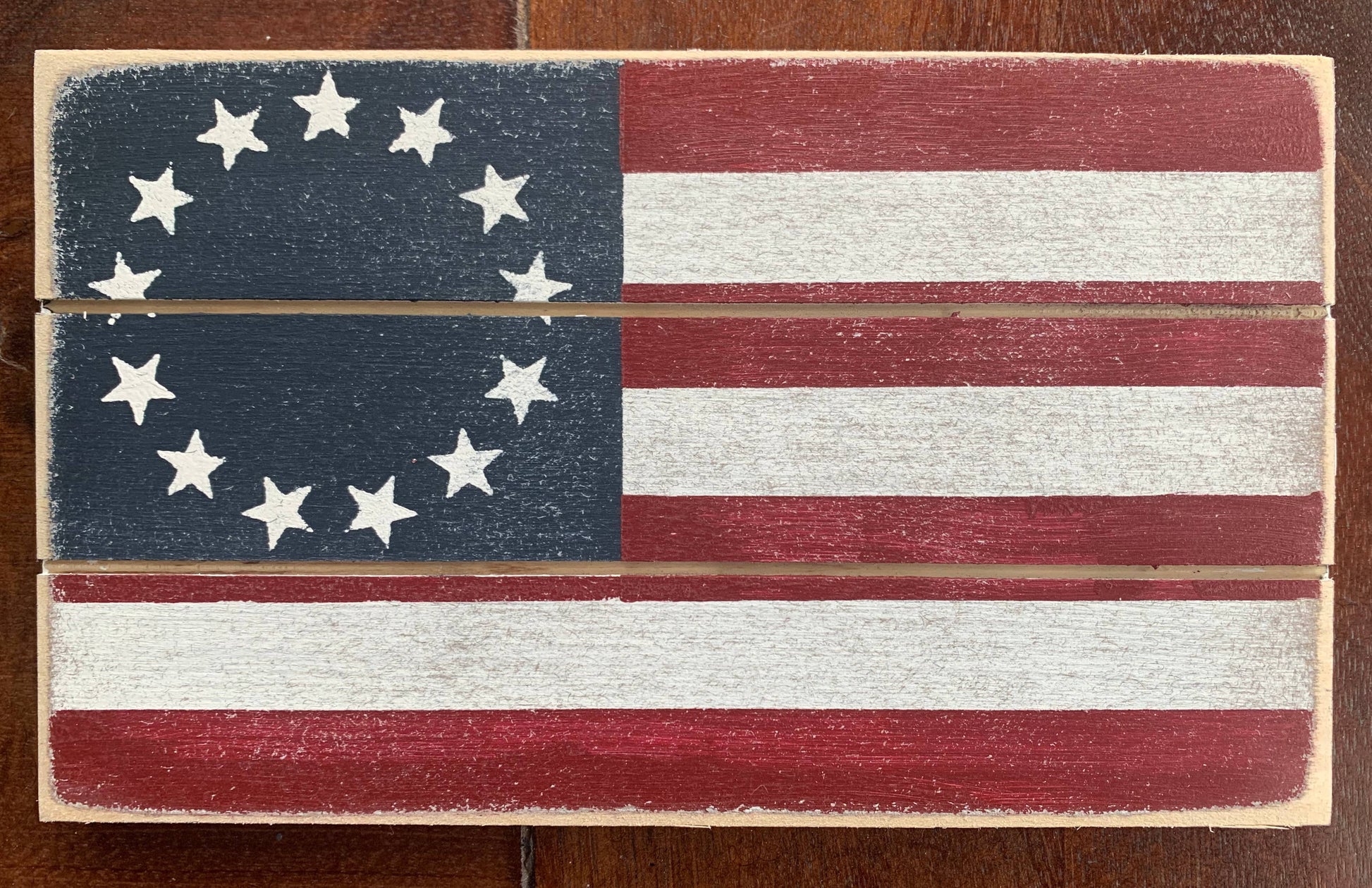 Gar Wholesale Inc. wood sign Betsy Ross Flag