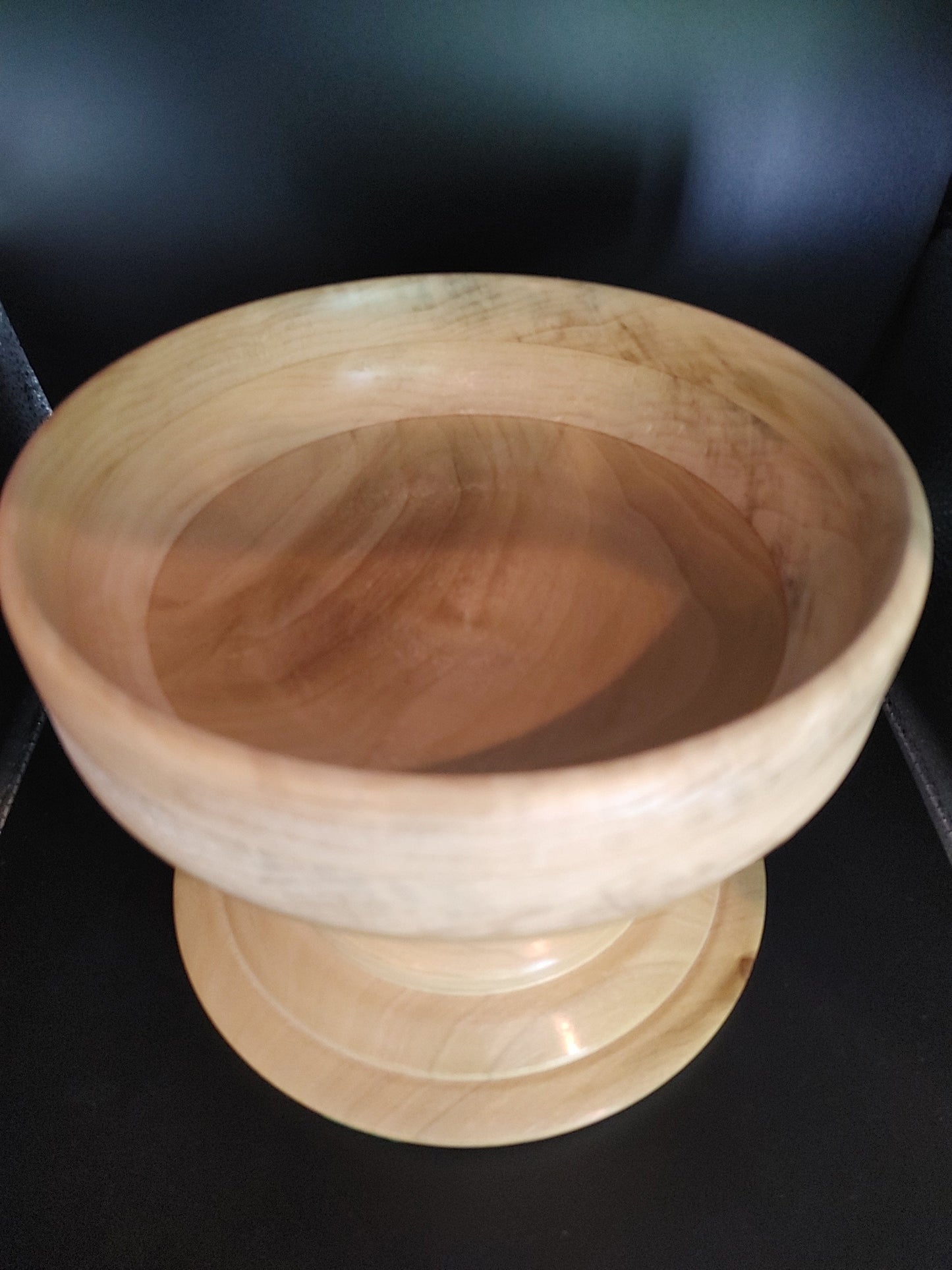 GARY KEISEL BOWLS LARGE PEDESTAL NUT BOWL - HANDMADE