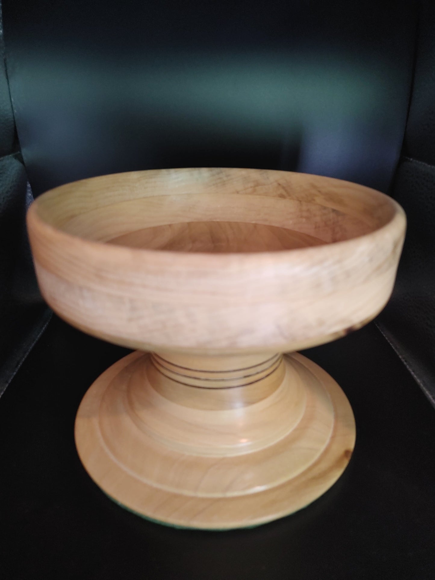 GARY KEISEL BOWLS LARGE PEDESTAL NUT BOWL - HANDMADE