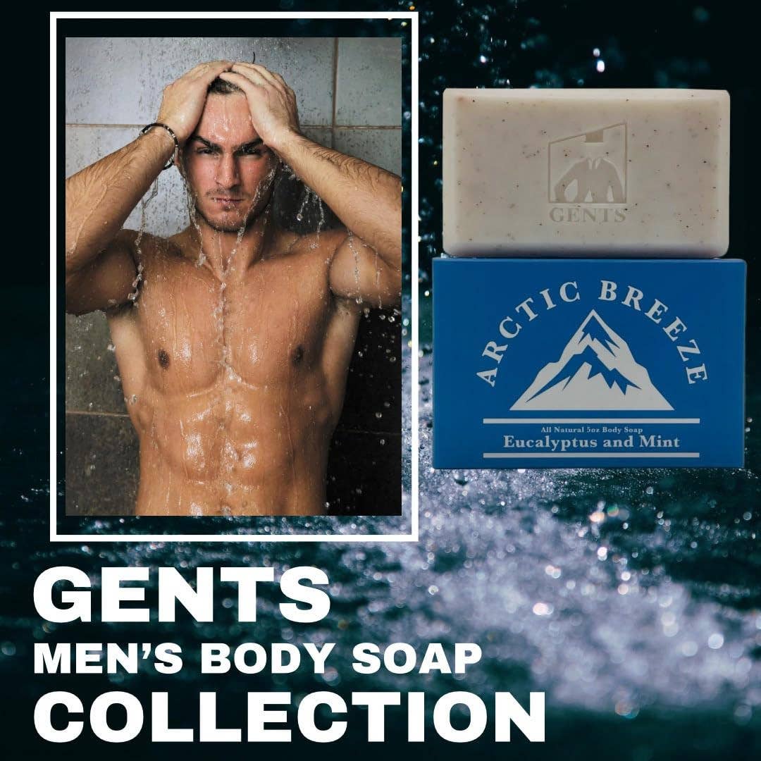 GBS GBS - GENTS Body Soaps 5 oz All Natural 5 DIFFERENT SCENTS: Artic Breeze ( Eucalyptus Mint)