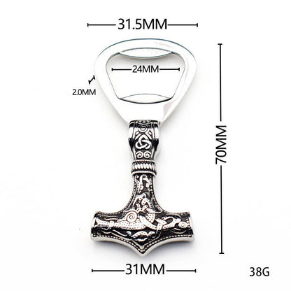 Gemcohub Gemcohub - Creative Retro Viking Thor's Hammer Beer Bottle Opener
