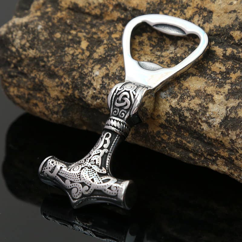 Gemcohub Gemcohub - Creative Retro Viking Thor's Hammer Beer Bottle Opener