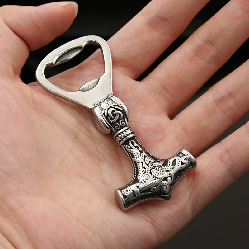 Gemcohub Gemcohub - Creative Retro Viking Thor's Hammer Beer Bottle Opener